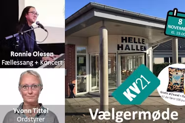 Kom endelig med til vores vælgermøde. Det bliver både spændende og hyggeligt. Det vil gøre dig klogere på, hvor du skal sætte dit kryds til valget...