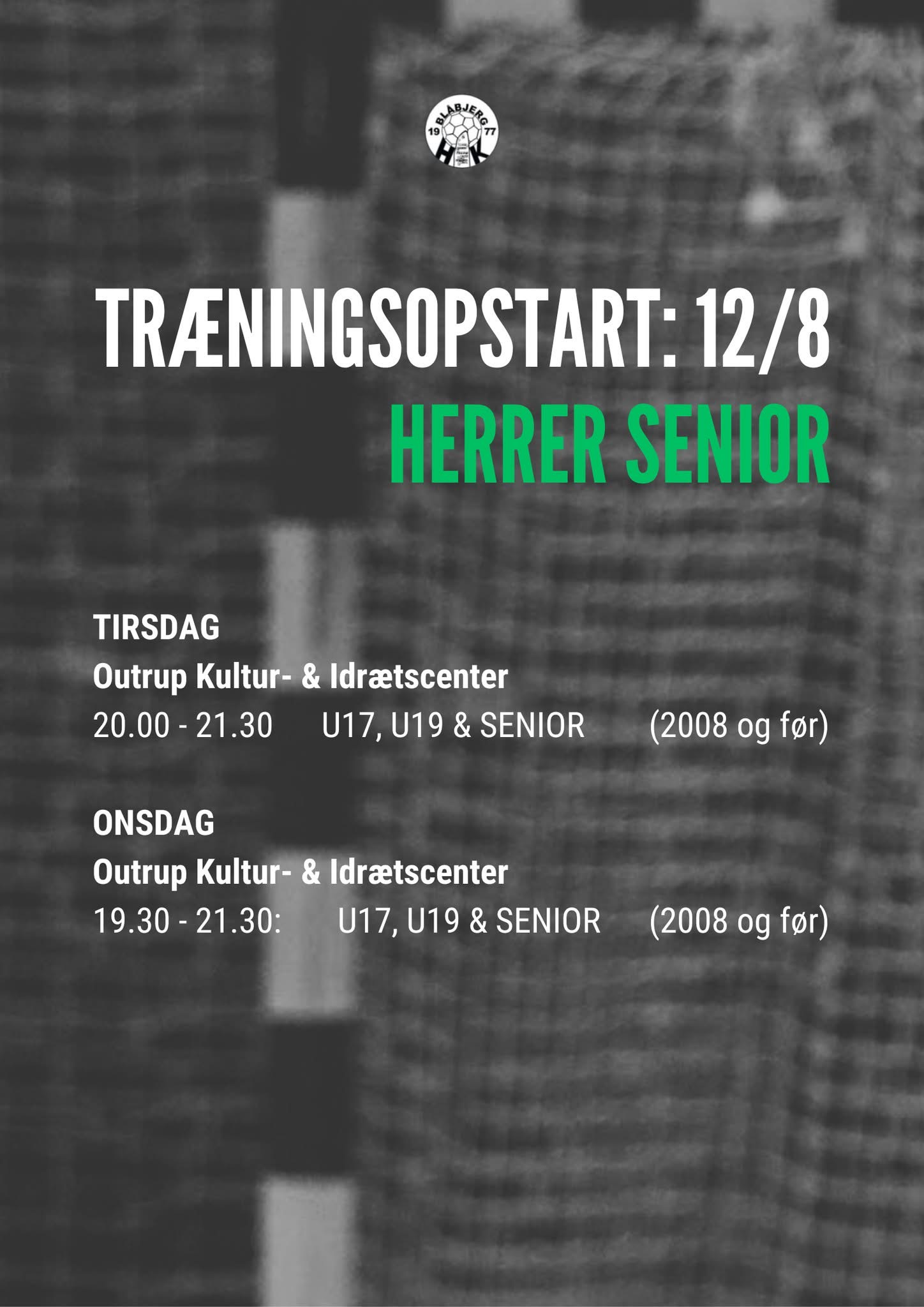 Blåbjerg HK Herresenior klar til 3. division
